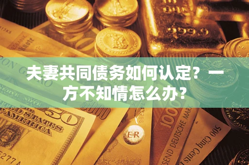 济南夫妻共同债务如何认定？一方不知情怎么办？